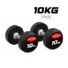 Par de Dumbbell Halter Emborrachado 10KG