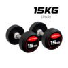 Par de Dumbbell Halter Emborrachado 15KG