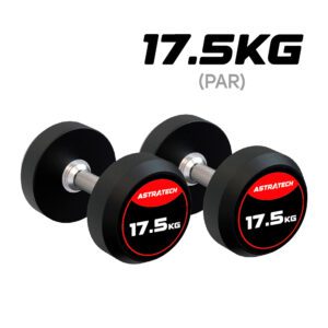 Par de Dumbbell Halter Emborrachado 17KG