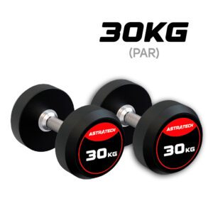 Par de Dumbbell Halter Emborrachado 30KG