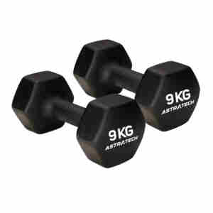 Par de Dumbbell Halter Sextavado Texturizado 9KG
